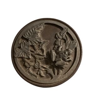 Metzke Frog and Lilly Pad Pewter Stash Trinket Box